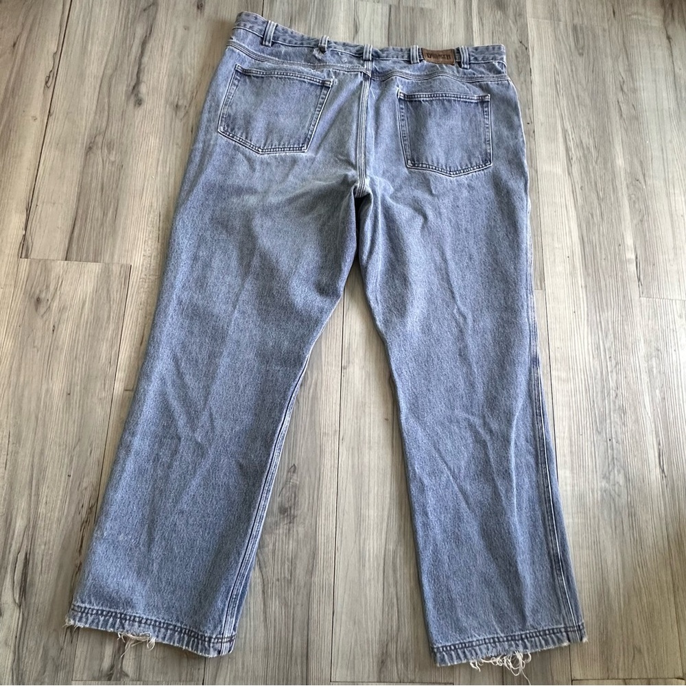 Duluth Trading Co Blue Jeans Size 44x31 Men's Medium Wash Relaxed Fit Natural - Picture 3 of 8